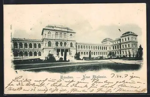 AK München, Blick auf die Neue Akademie