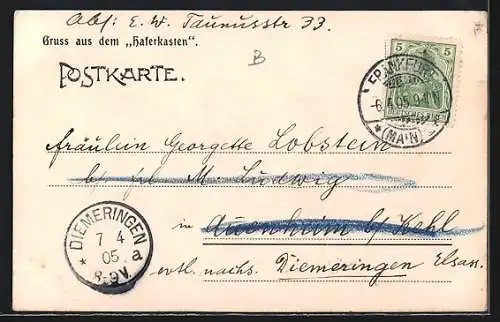 AK Frankfurt-Sachsenhausen, Main-Insel mit Dreikönigskirche