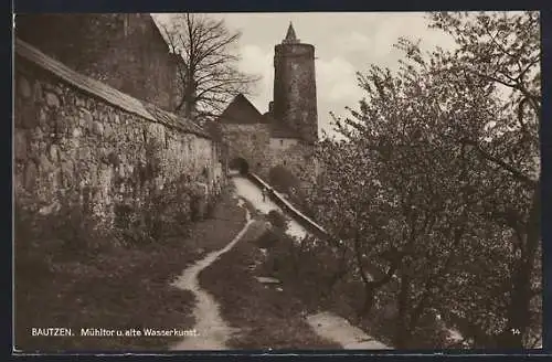 AK Bautzen, Mühltor und alte Wasserkunst