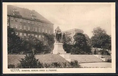 AK Gotha, Denkmal Herzog Ernst d. Fromme