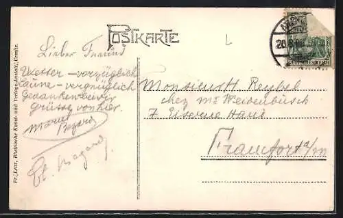 AK Arenberg, Ortsansicht mit Restaurant und Geschäften, Roter Hahn
