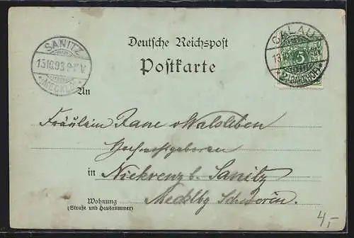 Mondschein-AK Berlin, Palais Kaiser Wilhelm I. mit Strassenpartie