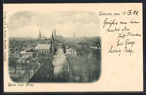 AK Lübeck, Aussicht vom Dom