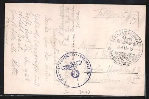 AK Schneverdingen /Lüneburger Heide, Blick auf die Post und Sparkasse