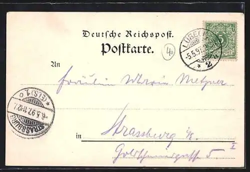 AK Lübeck, Ortsansicht und Gaststube Schifferhaus