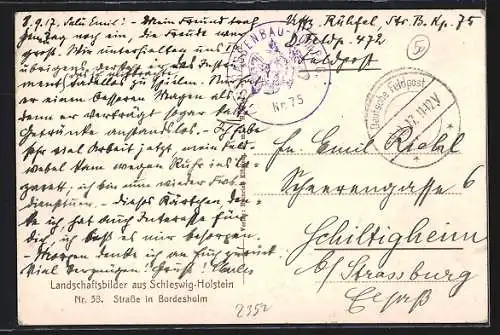 AK Bordesholm /Schleswig-Holstein, Strassenpartie mit Fachwerkhaus