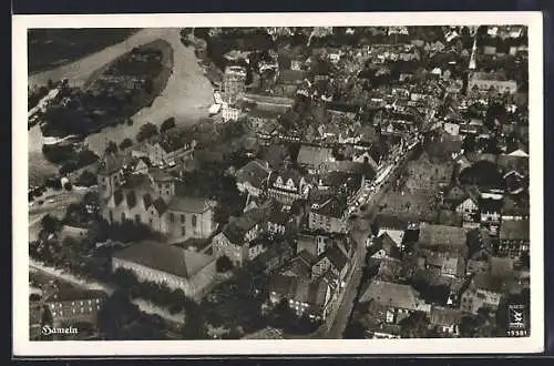 AK Hameln, Teilansicht vom Flugzeug aus