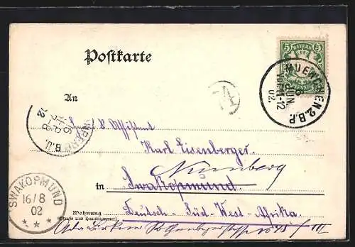 AK München, Blick vom Maximilianeum, Edelweiss-Rahmen
