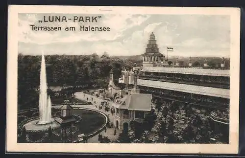 AK Berlin-Halensee, Terrassen im Luna-Park