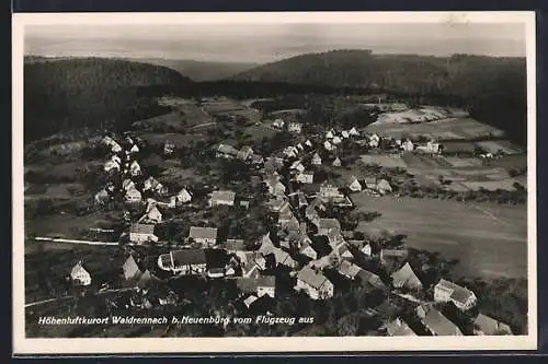 AK Waldrennach b. Neuenbürg, Ortsansicht vom Flugzeug aus