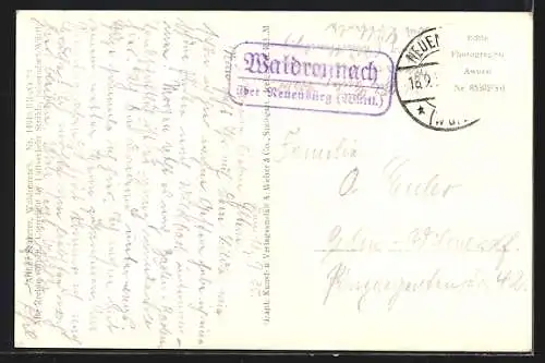 AK Waldrennach b. Neuenbürg, Ortsansicht vom Flugzeug aus