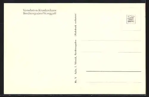 AK Berchtesgaden-Stanggass, Blick auf das Versehrten-Krankenhaus
