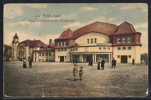 AK M. Gladbach, Turn- & Festhalle am Volksgarten