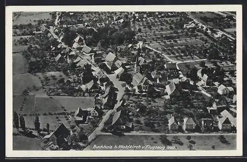 AK Buchholz bei Waldkirch, Fliegeraufnahme des Ortes