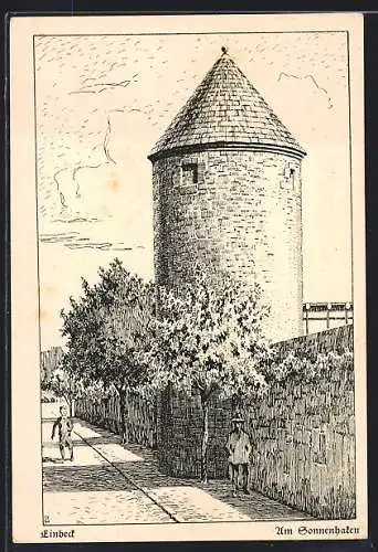 Künstler-AK Einbeck, Am Sonnenhaken