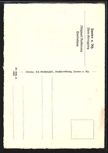 Künstler-AK Xanten a. Rh., Blick auf den Kreuzgang des Doms