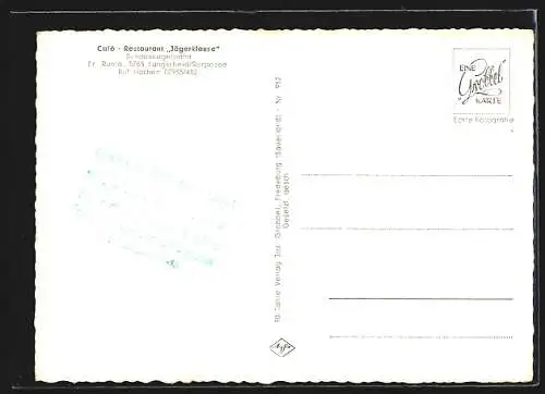 AK Langscheid /Sorpesee, Cafe und Restaurant Jägerklause, Bundeskegelbahn