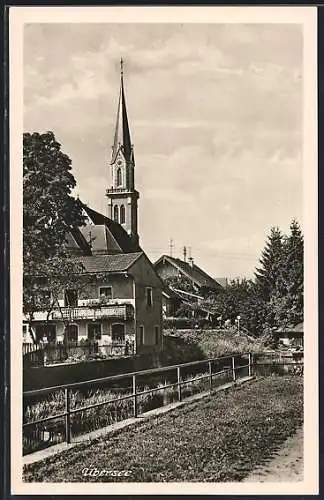 AK Übersee, Kirche im Ortszentrum