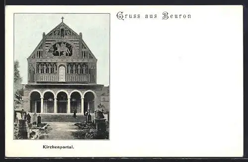 AK Beuron, Blick auf das Kirchenportal