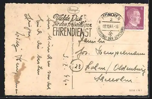 AK München-Schwabing, Monopteros im engl. Garten