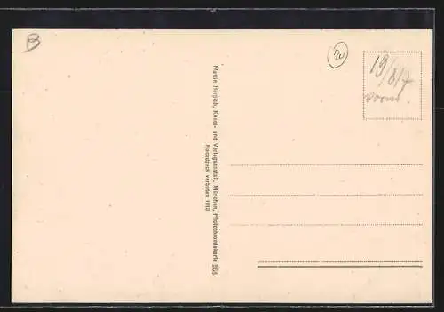 AK Partenkirchen, Ortsansicht mit Dreithornspitze