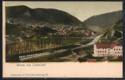 AK Liebenzell, Flusspartie mit Blick auf den Ort