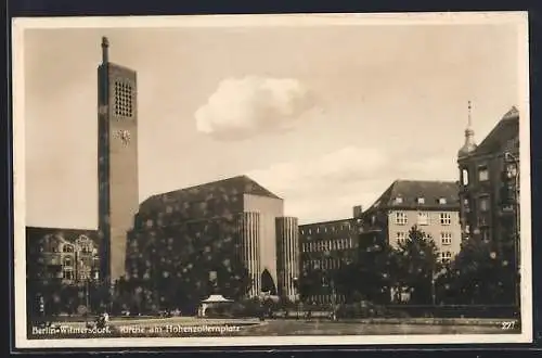AK Berlin-Wilmersdorf, Kirche am Hohenzollernplatz