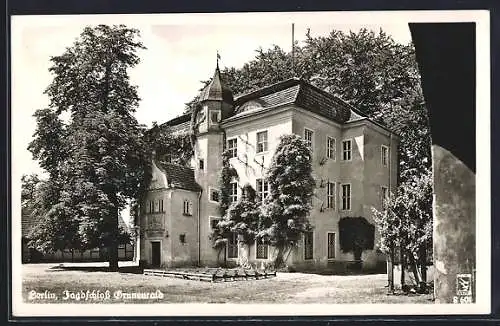 AK Berlin-Grunewald, Blick zum Jagdschloss