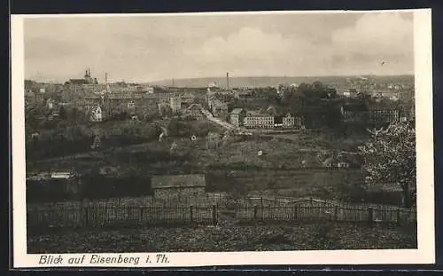 AK Eisenberg i. Thür., Teilansicht vom Ortsrand