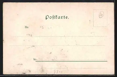 AK Heisterbach, Blick auf den Brunnen mit Ruine