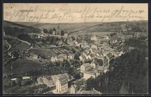 AK Montjoie, Ortsansicht aus der Vogelschau