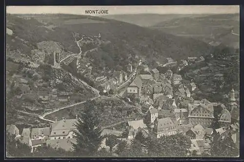 AK Montjoie, Ortsansicht mit Blick ins Tal