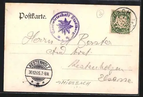 AK Miesbach, Wendelsteingruppe vom Stadelberg aus gesehen