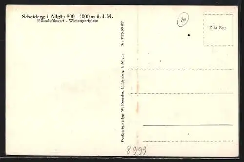 AK Scheidegg, Gesamtansicht mit Zitterklapfen, Klipperen, Mittagspitze