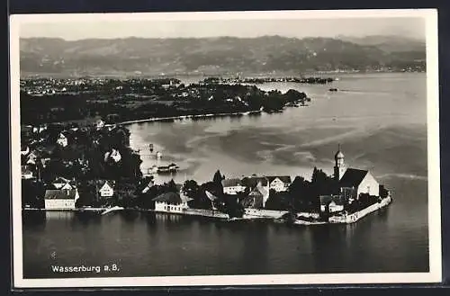 AK Wasserburg a. B., Ortsansicht vom Flugzeug aus