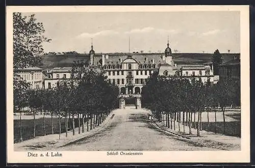 AK Diez a. d. Lahn, Blick auf Schloss Oranienstein