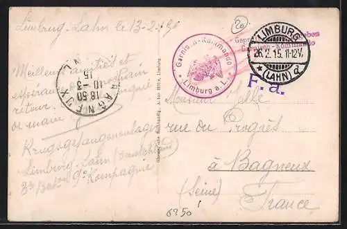 AK Limburg a. d. Lahn, Lahnpartie mit Dom