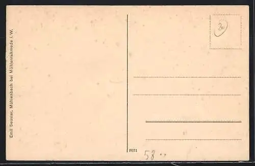 AK Brotterode, Gasthaus Waldschlösschen, Partie Hinterm Gehege, Bes. Wilh. Lachmund