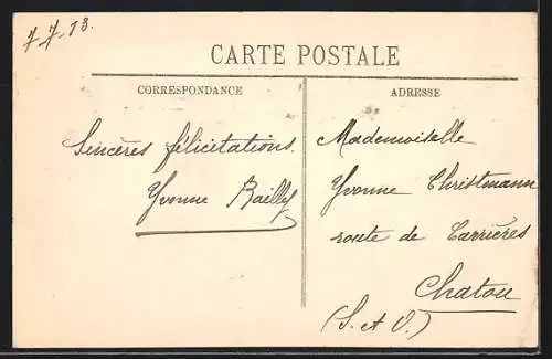 AK Paris, Inondations de 1910, Rue de la Convention avec charrette traversant les eaux