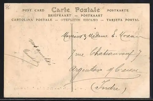 AK Paris, La Grande Crue de la Seine (Janvier 1910), L`Avenue Montaigne