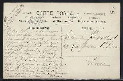 AK Neuilly, Rue Soyer inondée lors de la crue de 1910