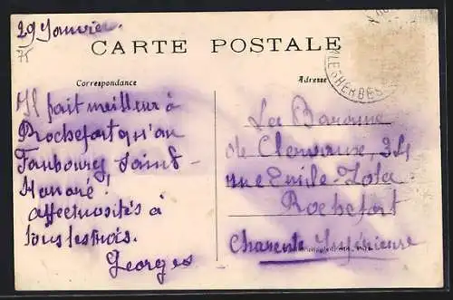 AK Paris, Inondations de Janvier 1910, Rue Félicien David en barque