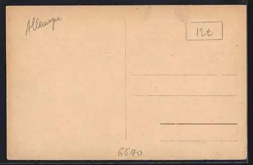 AK Merzig, Partie am Rathaus (früher kurfürstl. Jagdschloss)