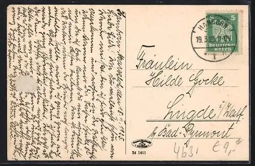 AK Hamborn-Marxloh, Bahnhof, Zeche Deutscher Kaiser, Partie an der Pauluskirche, Kolpinghaus