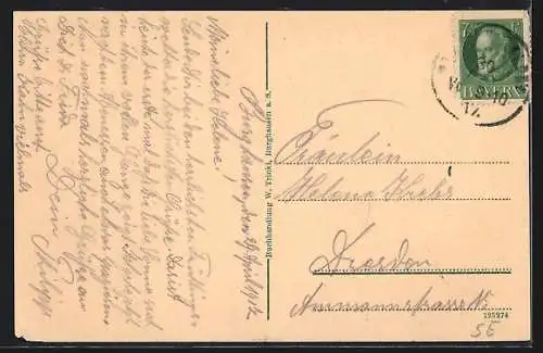 AK Burghausen a. S., Partie auf der Burg