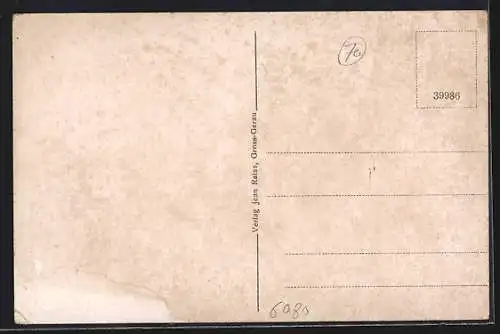 AK Gross-Gerau, Frankfurterstrasse mit Stadthaus und Geschäft Schade & Füllgrabe