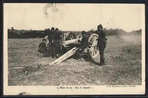 AK Pièce de 75, Feu à volonté