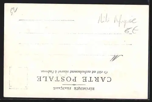 Foto-AK Französische Artilleristen in Uniform mit Geschützen