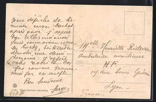 AK Les Dragons Francais prenant positions avec leurs mitrailleuses