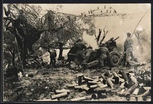 AK Batterie en action devant Cassino